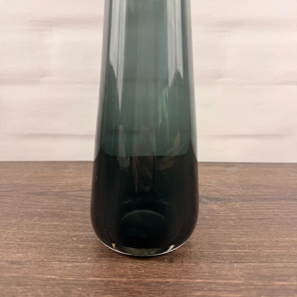 Blenko 5616B Charcoal Glass Vase Wayne Husted Mid Century Modern